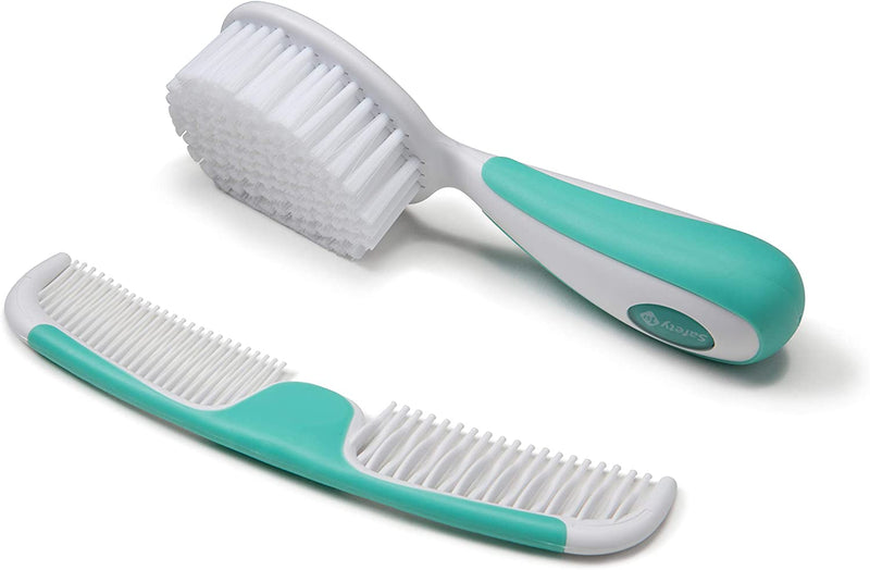 Safety 1st Soft Grip Brush & Comb - Artic Blue