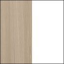 Bureau double 6 tiroirs Munich - Blanc et Orme naturel