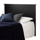Tête de lit double/queen 54"/60" Vito-Noir solide