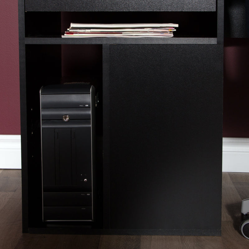 Bureau de travail pour ordinateur Annexe - Noir solide