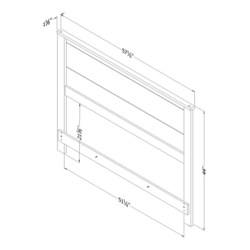 Tête de lit double 54" Fynn - Chêne hivernal