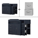 Lit mezzanine avec bureau simple 39" Ulysses - Myrtille