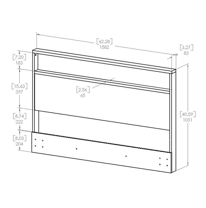 Headboard  Holland Gray Oak 10399