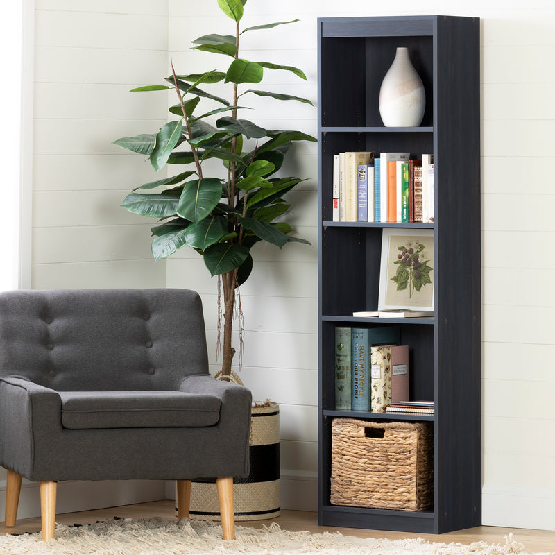 Axess - 5-Shelf Narrow Bookcase - Myrtille