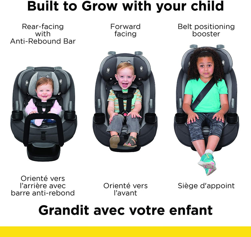 Siège d'auto convertible Grow and Go avec barre de rebond - Encre de Carbone