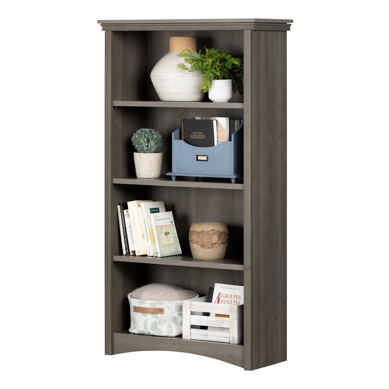 4-Shelf Bookcase  Gascony Gray Maple 11930