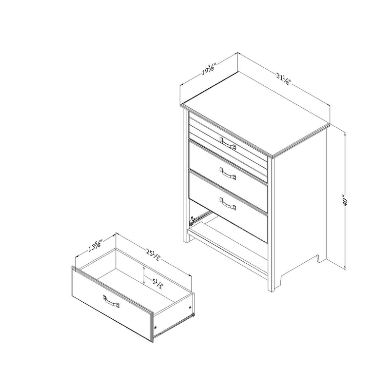 Ulysses 4-Drawer Chest - Autumn Oak