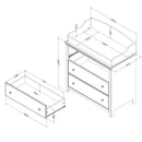 Cotton Candy 3 Drawer Changing Table -- Pure White