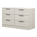 6-Drawer Double Dresser  Step One Essential Gray Oak 12233