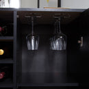 Vietti - Bar cabinet with storage - Black oak