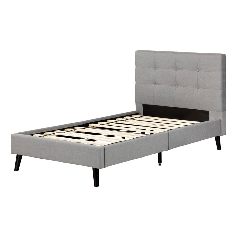 Fusion - Full Upholstered Double Bed - Light Gray
