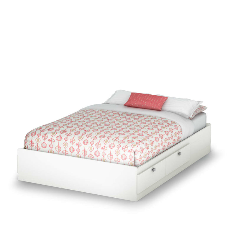Spark - Mates bed with 4 drawers -- Pure White