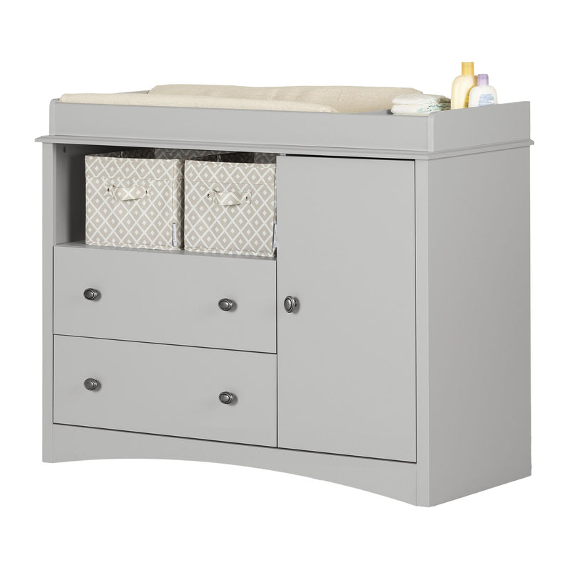 Peek-a-boo Changing Table -- Light Gray