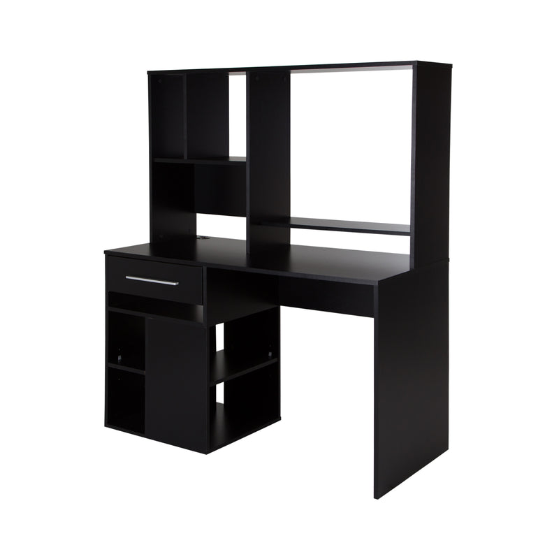 Bureau de travail pour ordinateur Annexe - Noir solide