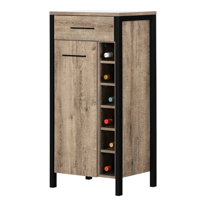 Munich - Small Bar Cabinet with Wine Bottle Storage