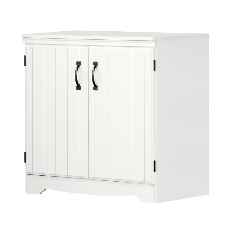 Armoire de rangement avec 2 portes Farnel - Blanc solide