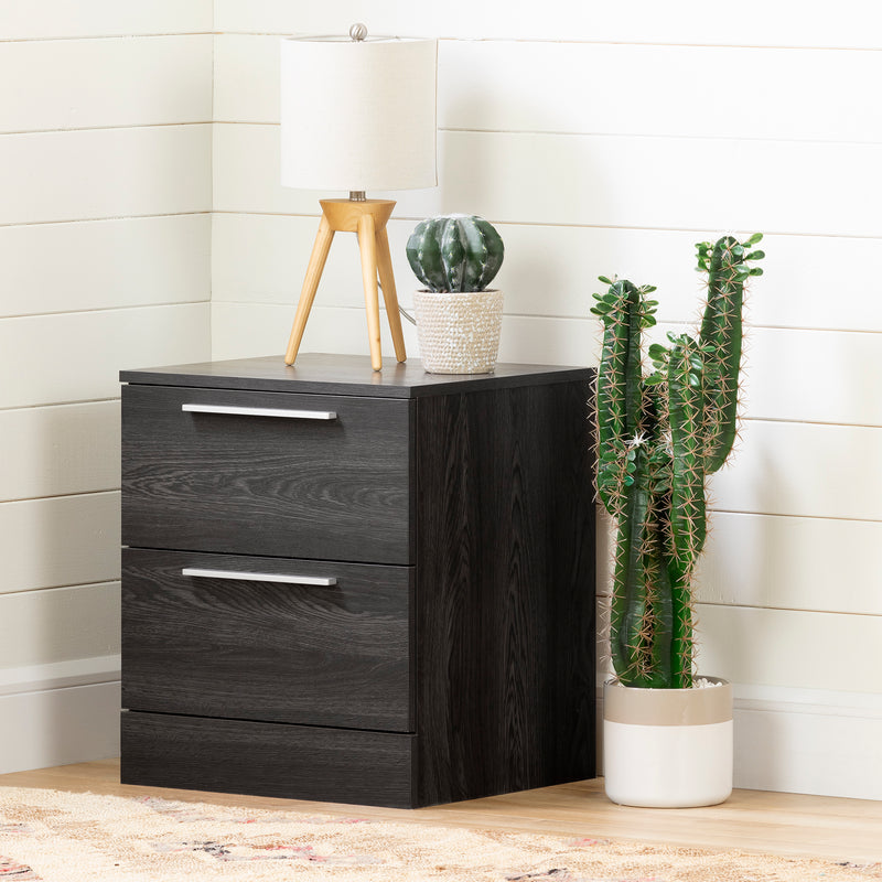 2-Drawer Nightstand  Step One Essential Gray Oak 12417