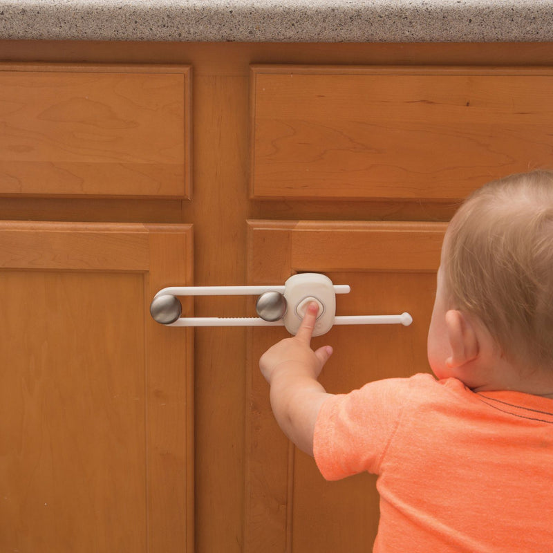 Slide lock with decoy button