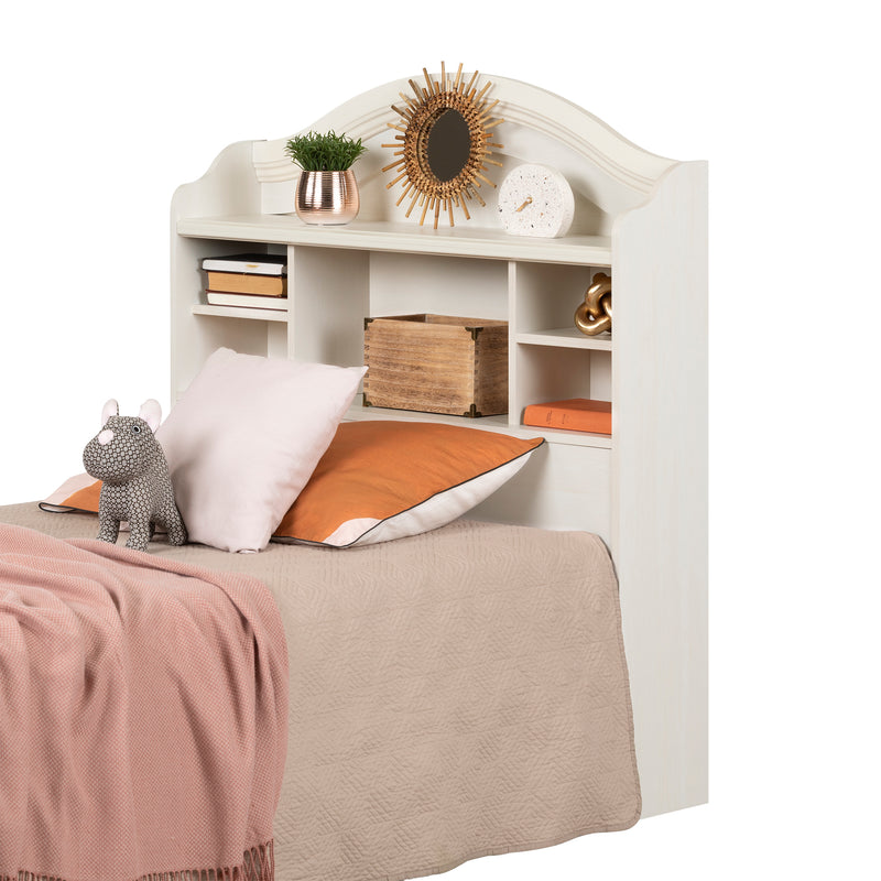 Tête de lit bibliothèque simple 39" Summer Breeze -Blanc antique
