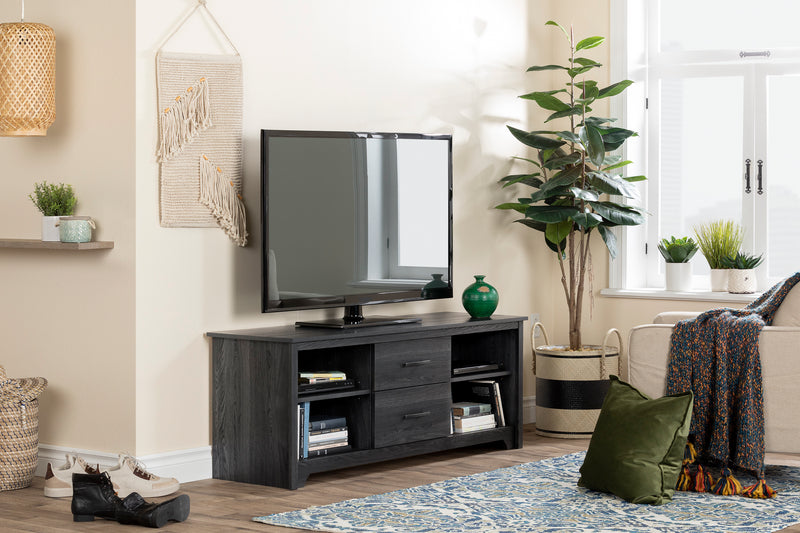 TV Stand with Drawers  Fusion Gray Oak 11839