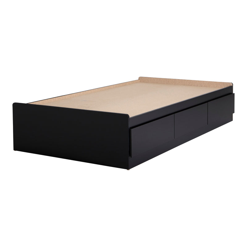 Lit matelot 3 tiroirs simple 39" Vito-Noir solide