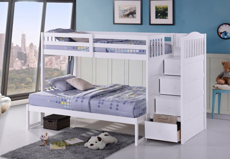 Lit superposé 39"/39" - Blanc