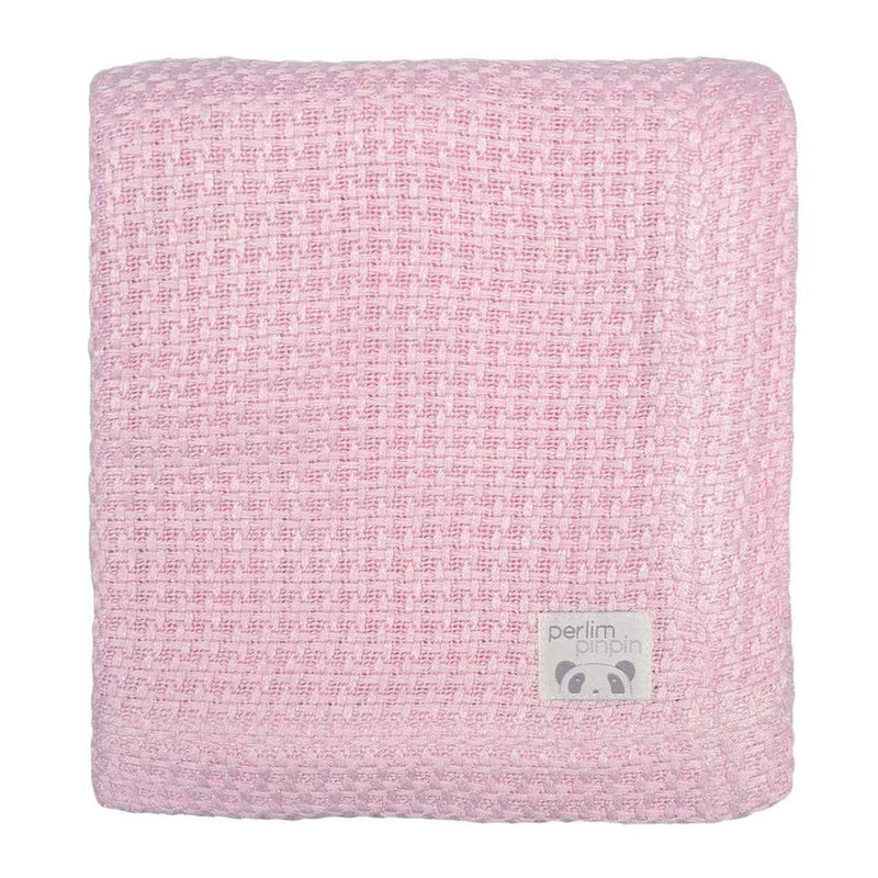 Bamboo knitted blanket - Pink