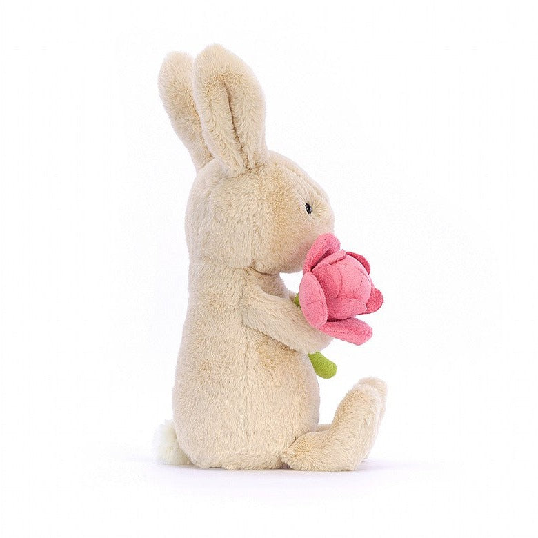 Peluche - Lapin avec pivoine