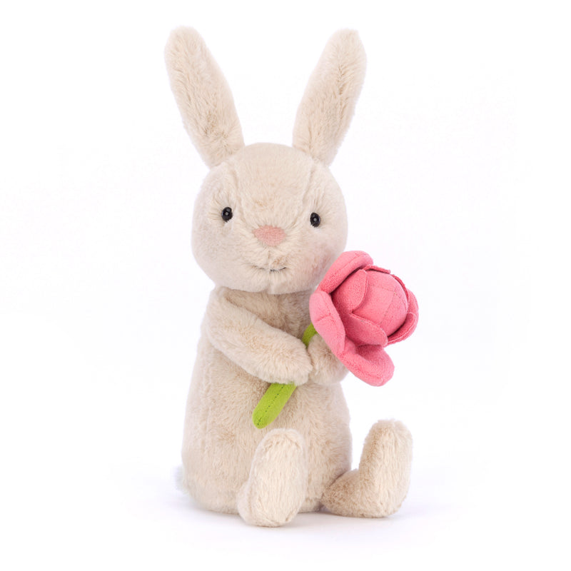 Peluche - Lapin avec pivoine