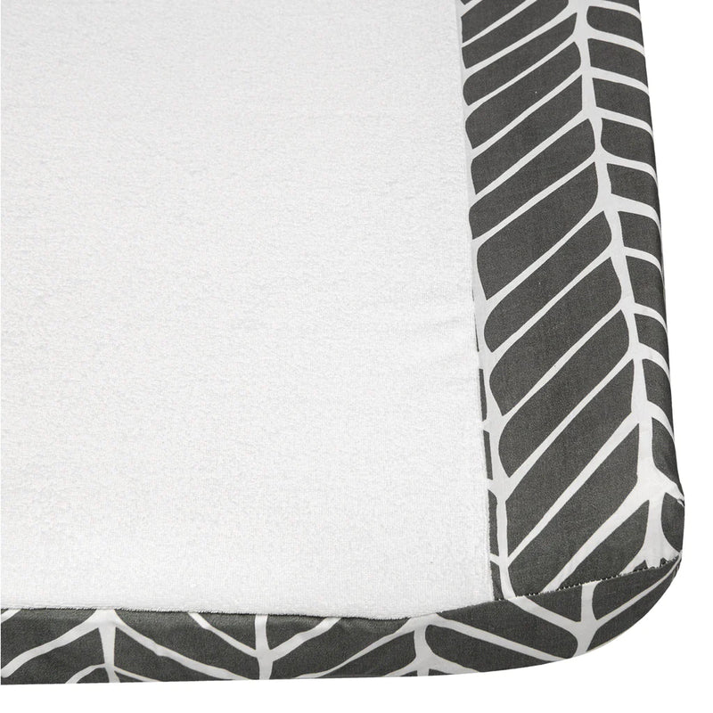 Printed change pad cover - tropical green