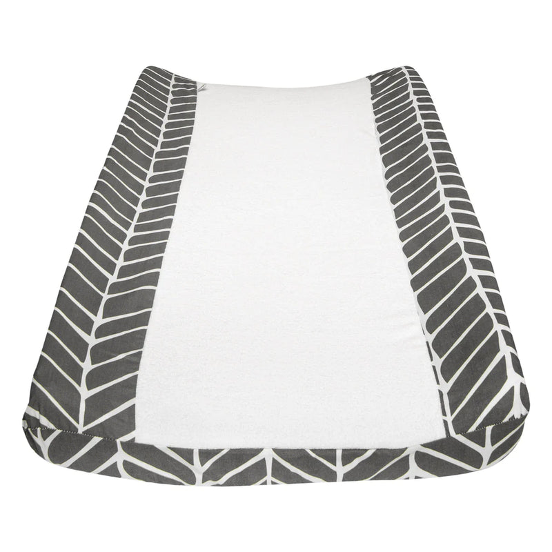 Printed change pad cover - tropical green