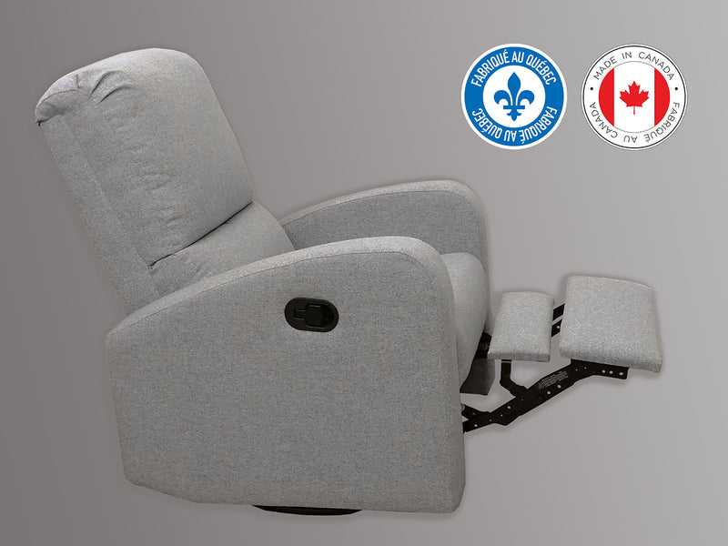 Fauteuil pivotant et inclinable Baume - Gris pâle