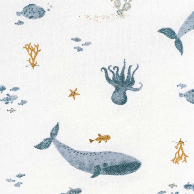 Sac de nuit nouveau-né en bambou - Fond marins