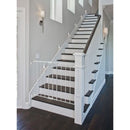 Barrière en métal extensible en haut des escaliers - Blanc