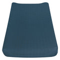 Housse pour matelas à langer en mousseline - Marine — Perlimpinpin