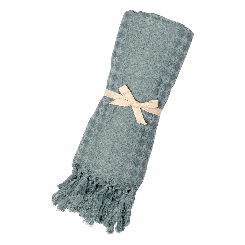 Couverture de mousseline gaufrée - Sarcelle