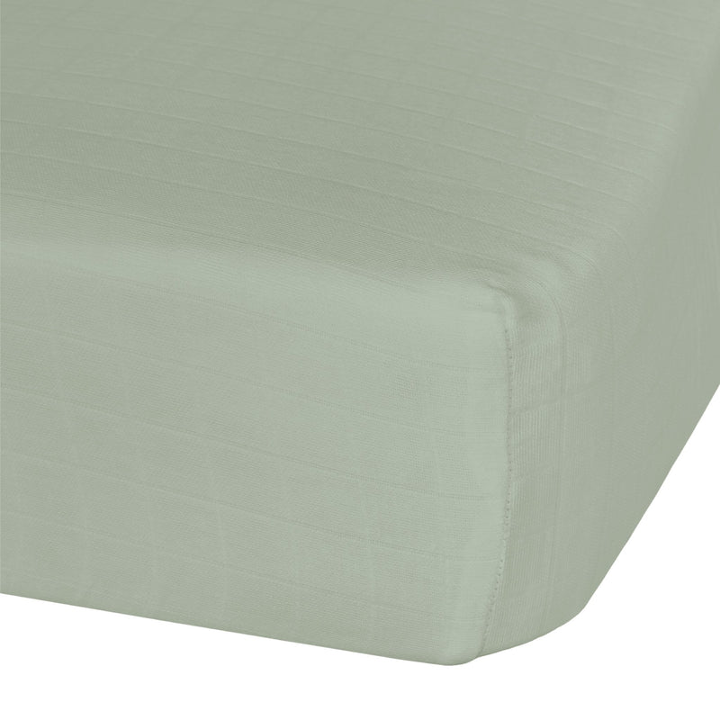 Drap contour en mousseline - Kaki