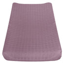 Housse pour matelas à langer en mousseline  - Prune
