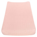 Housse pour matelas à langer en mousseline  - Rose