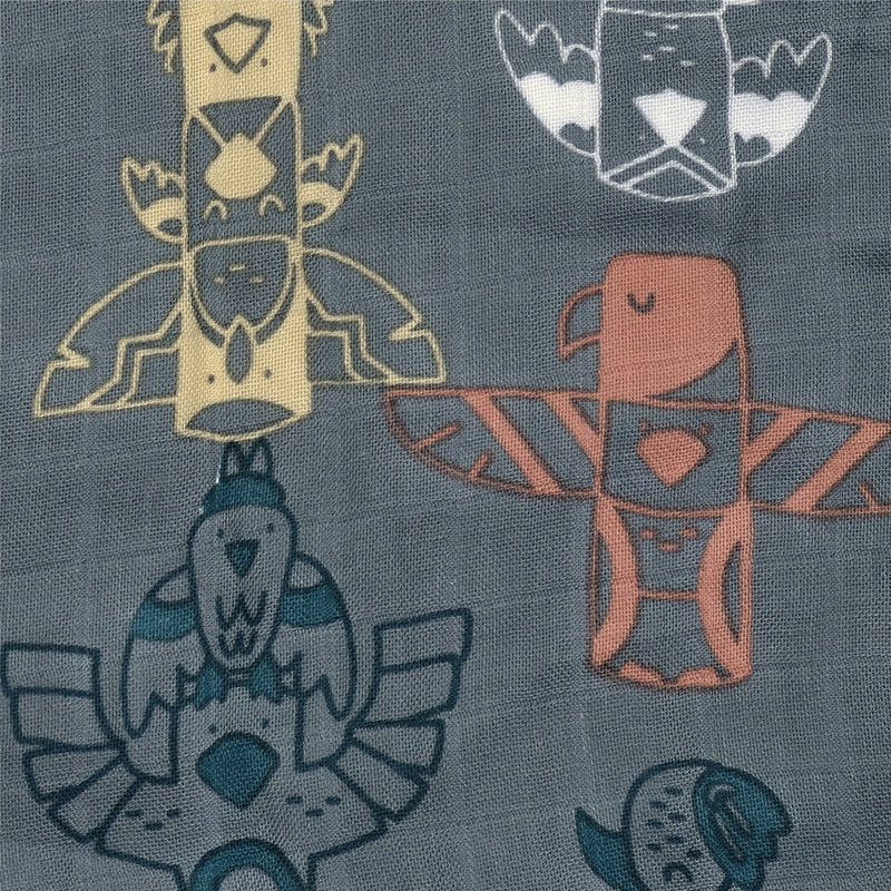 Sac de nuit en mousseline de bambou - Totems (1 tog)
