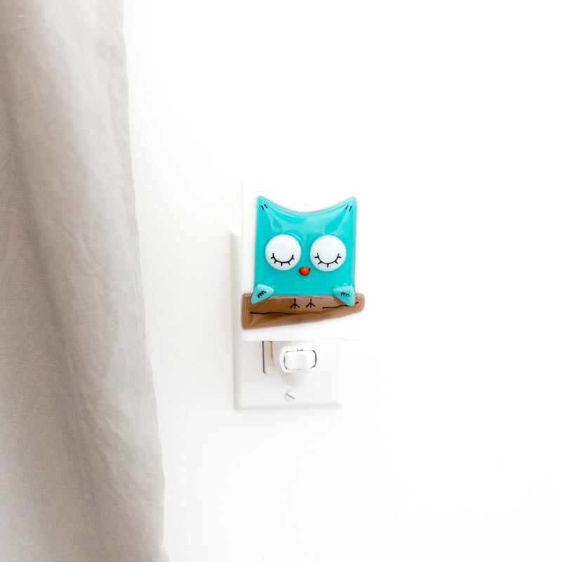 Veilleuse - Hibou - Turquoise