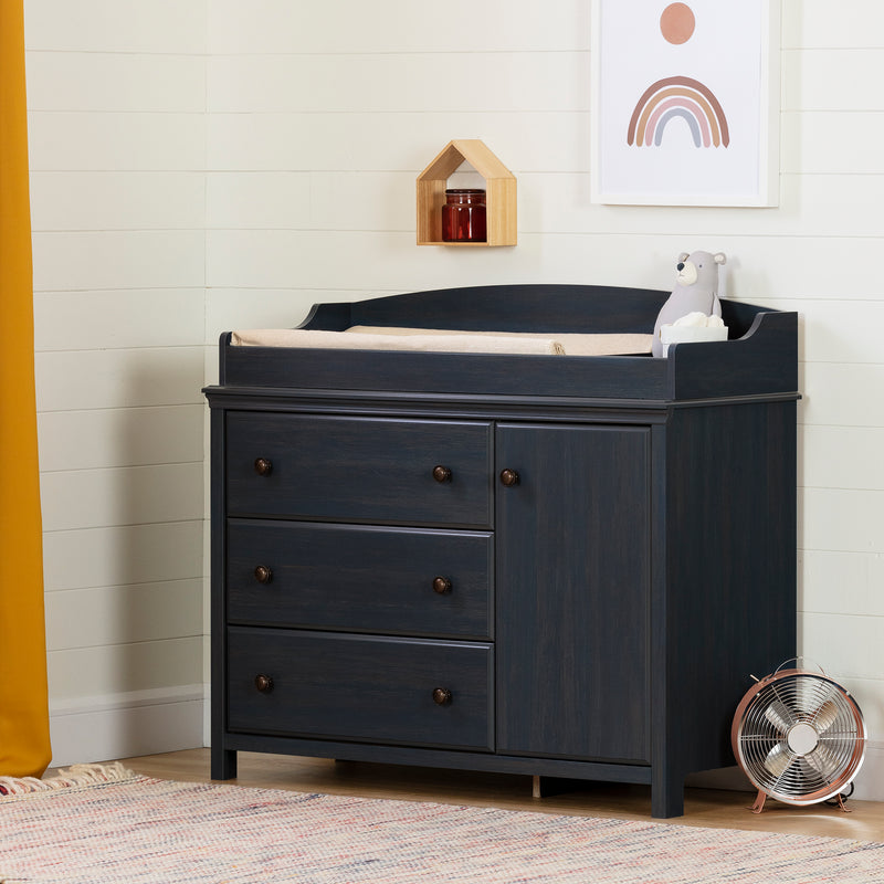 Cotton Candy Changing Table with Surround - Blueberry