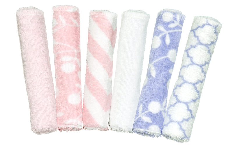 6-Pack Washcloths | Girl Prints