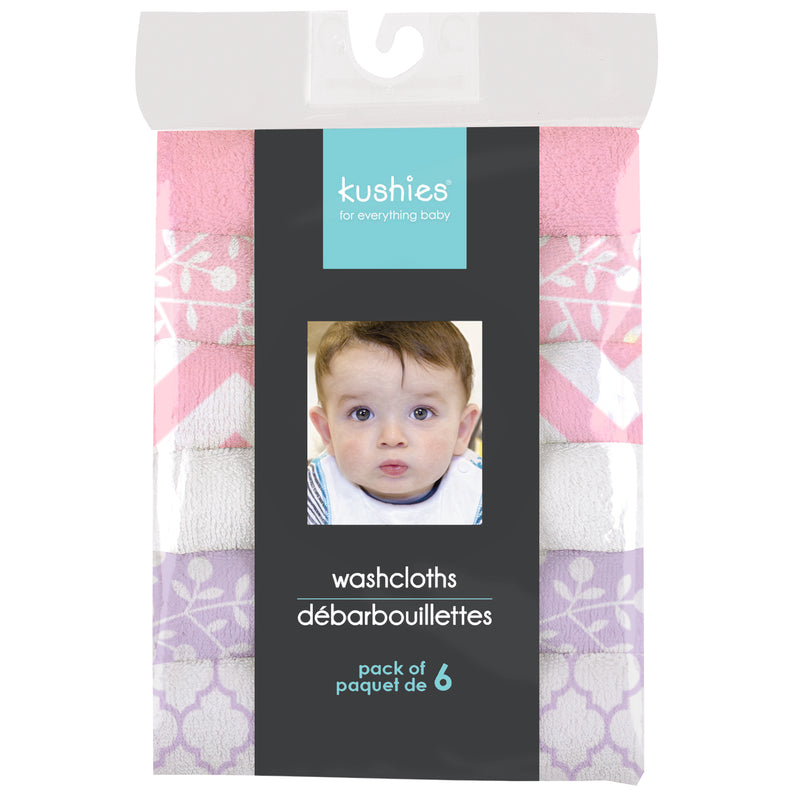 6-Pack Washcloths | Girl Prints