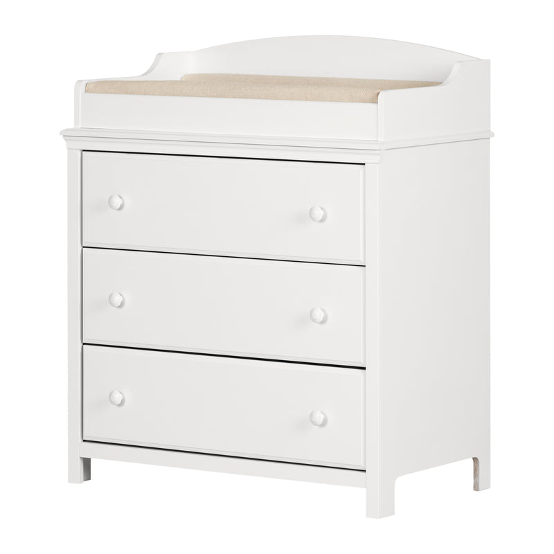 Cotton Candy 3 Drawer Changing Table -- Pure White