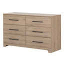 6-Drawer Double Dresser  Primo Rustic Oak 11311
