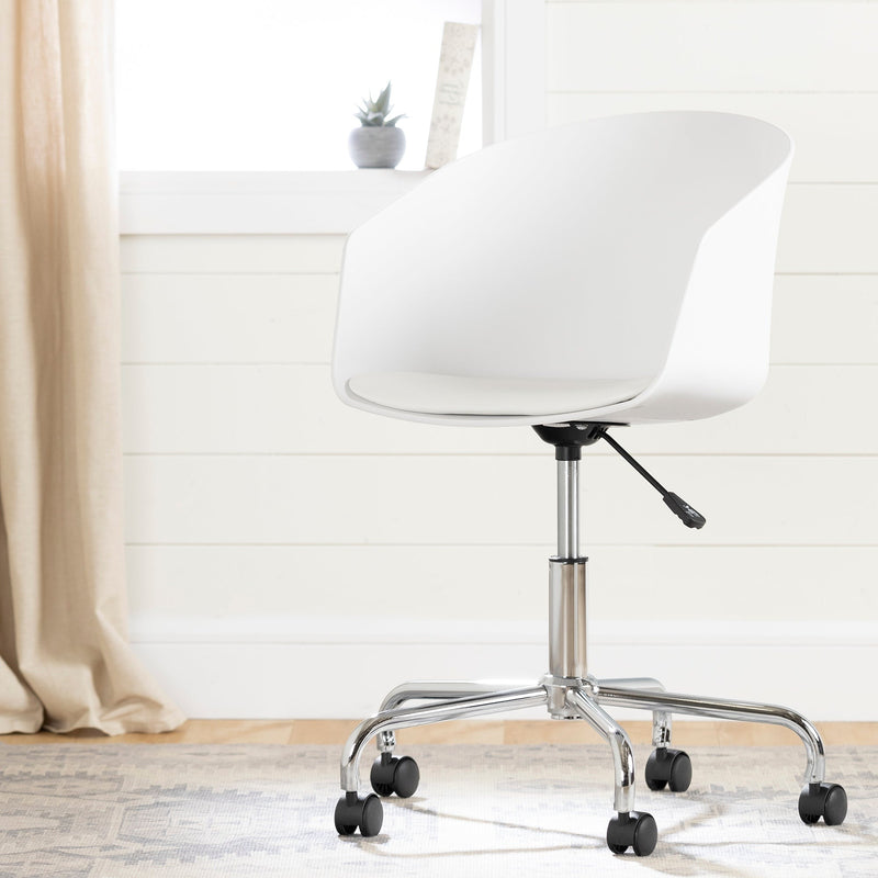 Chaise pivotante - Blanc et Chrome