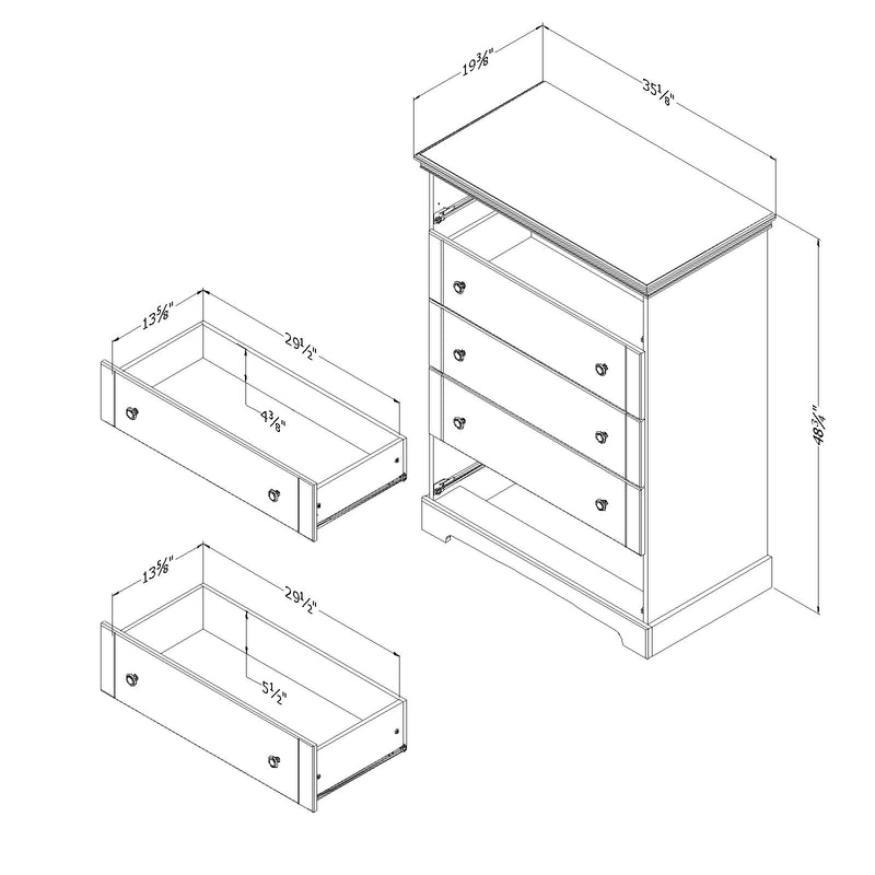 Commode 5 tiroirs Avilla - Chêne d'automne