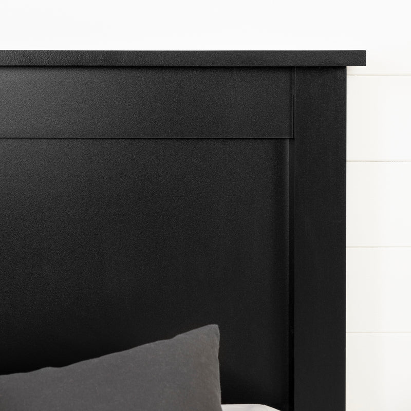 Tête de lit double/queen 54"/60" Vito-Noir solide