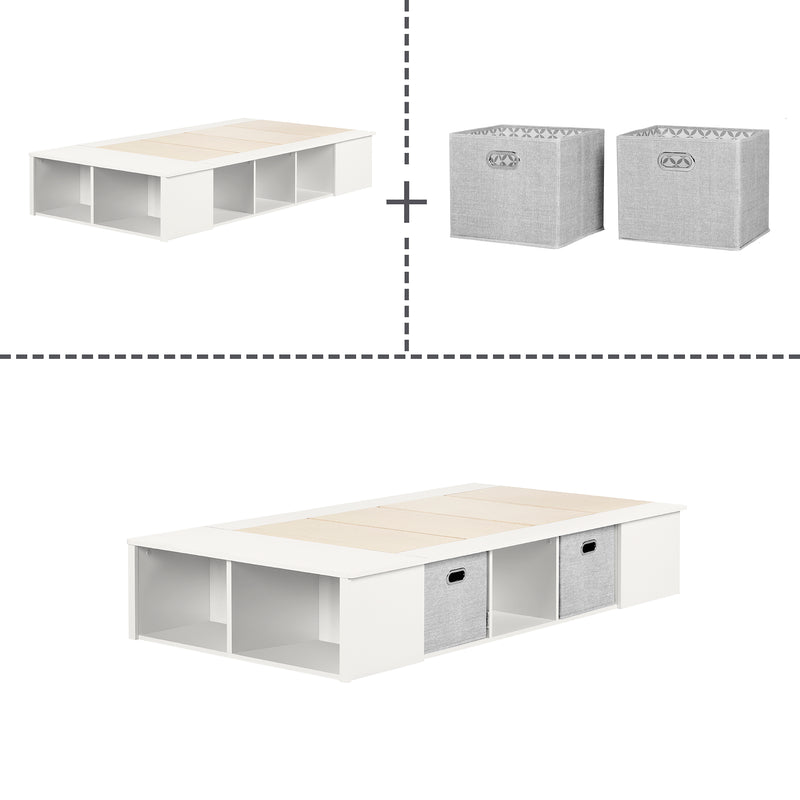 Flexible - Platform Bed with Storage and Baskets